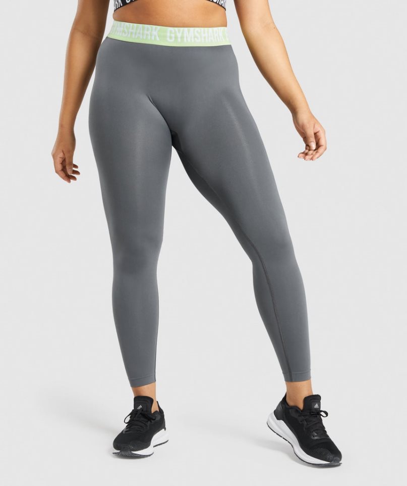 Women\'s Gymshark Fit Seamless Leggings Grey | NZ 3LHRAW